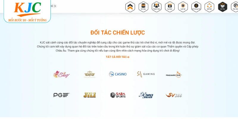 Danh sách đối tác chiến lược của KJC quan trọng